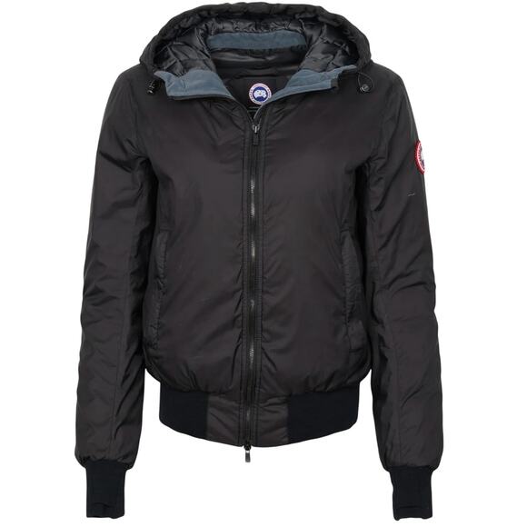 Canada Goose Dore Bomber Jacket Black Puffer Hooded size S - Picture 1 of 16